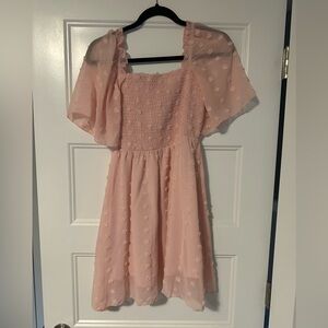 Size small, baby pink, flowy dress.